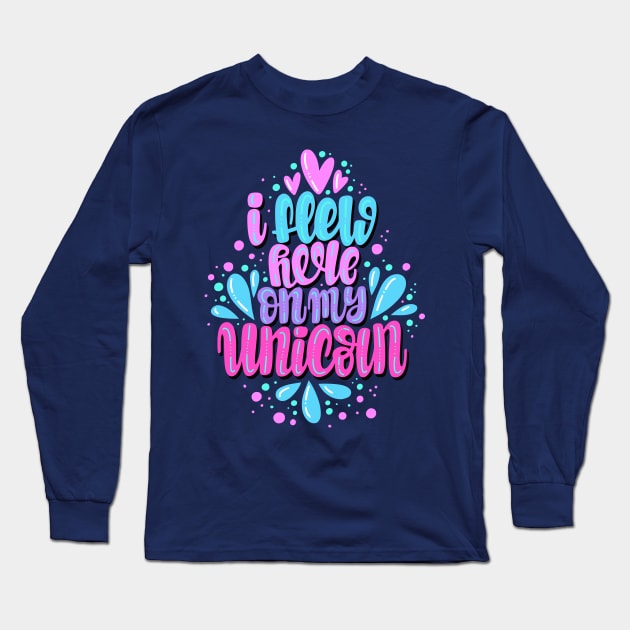 unicorn Long Sleeve T-Shirt by Mashmuh